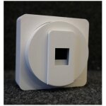 Prise r�seau rj45 cat�gorie 6 utp pour grade 1 blanche compl�te avec cadre saillie ateha hager