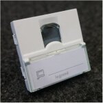 Prise r�seau rj45 blanc 1 poste 2 modules cat�gorie 6 utp inclin�e � 90� s�rie mosaic legrand