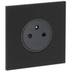 Prise simple noir mat 2p + t art darnould univers epure arnould 16 a 250 v ard67831