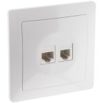 Prise téléphone rj45 encastrable - blanc orys zenitech Prise téléphone rj45 encastrable - blanc orys zenitech