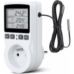 Prise thermostat programmable avec sonde pour chauffage serre et aquarium