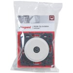 Prise tv simple mle cliane - blanc avec support - legrand