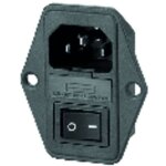 Prise vde + interrupteur + porte - fusible 0 / 1 ovale - diff