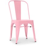 Privatefloor - chaise en acier de salle � manger - design industriel - nouvelle �dition - stylix rose ...
