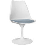 Privatefloor - chaise de salle � manger - chaise pivotante blanche - tulip gris clair