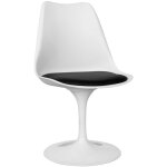 Privatefloor ? chaise pivotante blanche tulip ? si�ge en polypropyl�ne et pied en acier ? dimensions ...