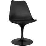 Privatefloor - chaise de salle  manger - chaise pivotante noire - tulip noir
