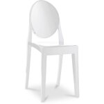 Privatefloor - chaise transparente de salle  manger - victoria queen blanc