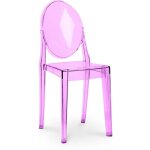 Privatefloor - chaise transparente de salle  manger - victoria queen violet transparent