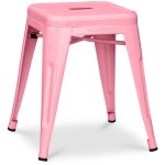 Tabouret design industriel - 45cm - nouvelle �dition - stylix rose