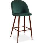 Privatefloor - tabouret tapiss en velours - design scandinave - evelyne vert fonc