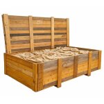 Pro et discount - grande caisse palette en bois palox avec couvercle 220 x 115 stockage xl