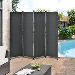 Pro. tec - paravent de confidentialité modica à 4 panneaux pour extérieur intérieur 215 x 170 cm gris ... Pro. tec - paravent de confidentialité modica à 4 panneaux pour extérieur intérieur 215 x 170 cm gris ...