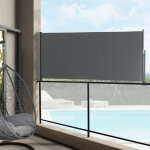 Pro. tec - store pour balcon mulhacn latral acier polyester 120 x 300 cm gris [ ]