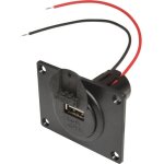 Prise d'alimentation usb encastrable avec plaque de montage et cache charge de courant max=3 a convient ...