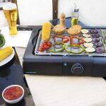 [produit d'occasion] barbecue �lectrique de table dede 2400 w, with grill de en acier inoxydable et plateau ...