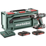 [produit reconditionne] metabo 602321540 - perceuse - visseuse a batterie 18v / 3x 2, 0 ah li - ion bs ...