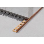 Acier inoxydable j profil d?angle pour carrelage 1cm x 244cm - cuivre brillant