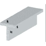 Profil t cm 100 h argent 20x20x1, 5 mm profila s aluminium barre de tige