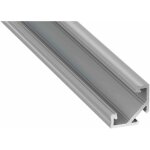 Profilé aluminium argent type c 2 m + abat - jour milk Profilé aluminium argent type c 2 m + abat - jour milk