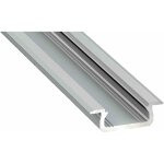 Profilé aluminium argent type z 1m + abat - jour milk Profilé aluminium argent type z 1m + abat - jour milk