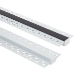 Profil aluminium intgration pltre / placo pour rubans led jusqu' 15 mm avec capot continu blanc 4 ...