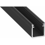Profilé aluminium noir type y 1 m + abat - jour milk Profilé aluminium noir type y 1 m + abat - jour milk