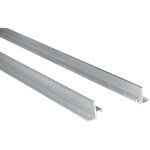 First plast - profile cadre 2, 5 m pour caniveau / grille / tampon - hauteur 20 mm - gris