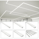 Hexim profil�s led, aluminium sous - pl�tre avec couvercle opale, diverses largeurs: 15 mm, 2 m�tres ...