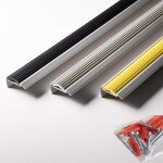 Profil�s de nez de marches en aluminium profil�s de sol antid�rapants avec mat�riel de montage simple ...