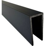 Profil� u aluminium 1000 mm, section 30 x 13, 5 x 30 x 1, 5 mm, finition noir mat ? profil� u de qualit� ...