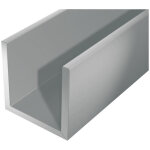 Profil� en u aluminium 1000 x 15 x 10 mm ? finition argent ? �paisseur 1, 5 mm ? pour applications en ...