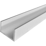 Homewell - profil u aluminium, lg 1000mm (15 x 25 x 15 x 2 mm, anodis argent)
