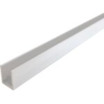 Profil u aluminium, lg 1000mm (16 x 13 x 16 x 1, 5 mm, laqu blanc) homewell