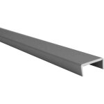 Homewell - profil u pour habillage de chant 9x21. 5x9, satin argent, lg 1950mm