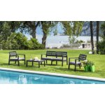Progarden - salon d'extrieur avec 2 fauteuils 1 canap 1 table basse avec coussins, made in italy, couleur ...