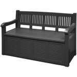 Progarden - banc coffre de jardin en polypropylne - gris anthracite - 249 l