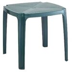 Progarden ? table de jardin en r�sine verte 75x75 cm ? r�sistante aux intemp�ries et moisissures ? empilable ...