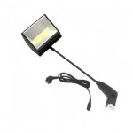 Projecteur led 50w � long bras noir pour exposition, stand ou enseigne ? lumi�re tricolore r�glable, ...