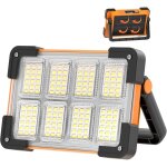 Projecteur led � batterie, pour chantier, 4 modes, rechargeable solaire / usb, portable, �tanche. pour ...
