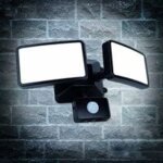 Projecteur led avec d�tecteur de mouvement r�glable, projecteur ext�rieur led � double t�te, �tanche ...