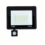 Projecteurs led extrieurs 50 w lot de 2 ? dtecteur intgr, blanc froid 6500 k, ultra - plats, tanches ...