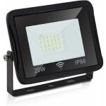 Projecteur led d'ext�rieur hengda, 1700 lm, 6000 k, �tanche ip66, 20 w, blanc froid - noir