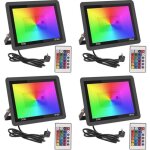 Projecteur led extrieur rgb 30 w, projecteur led couleur avec tlcommande, 16 couleurs, 4 modes, clairage ...