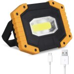 Projecteur led rechargeable 30w 2000 projecteur de chantier avec 2 piles 3 modes lanterne portable projecteur ...