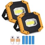 Projecteur led rechargeable 30w 2000lm projecteur chantier lumi�re de travail avec 4x 18650 batterie ...