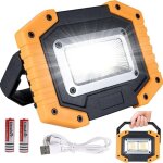 Projecteur led rechargeable 30w 2000lm projecteur chantier lumire de travail avec cob portable projecteur ...
