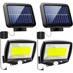 Projecteur led solaire ext�rieur sans fil ip65 avec d�tecteur de mouvement, 3 modes, pour jardin ou patio ...
