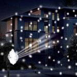 Projecteur lumineux effet tomb�e de neige 3 led avec timer ext�rieur blanc froid - feeric lights & christmas ...