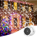 Projecteur lumineux led en forme de flocon de neige, id�al pour les d�corations et f�tes de no�l int�rieures ...